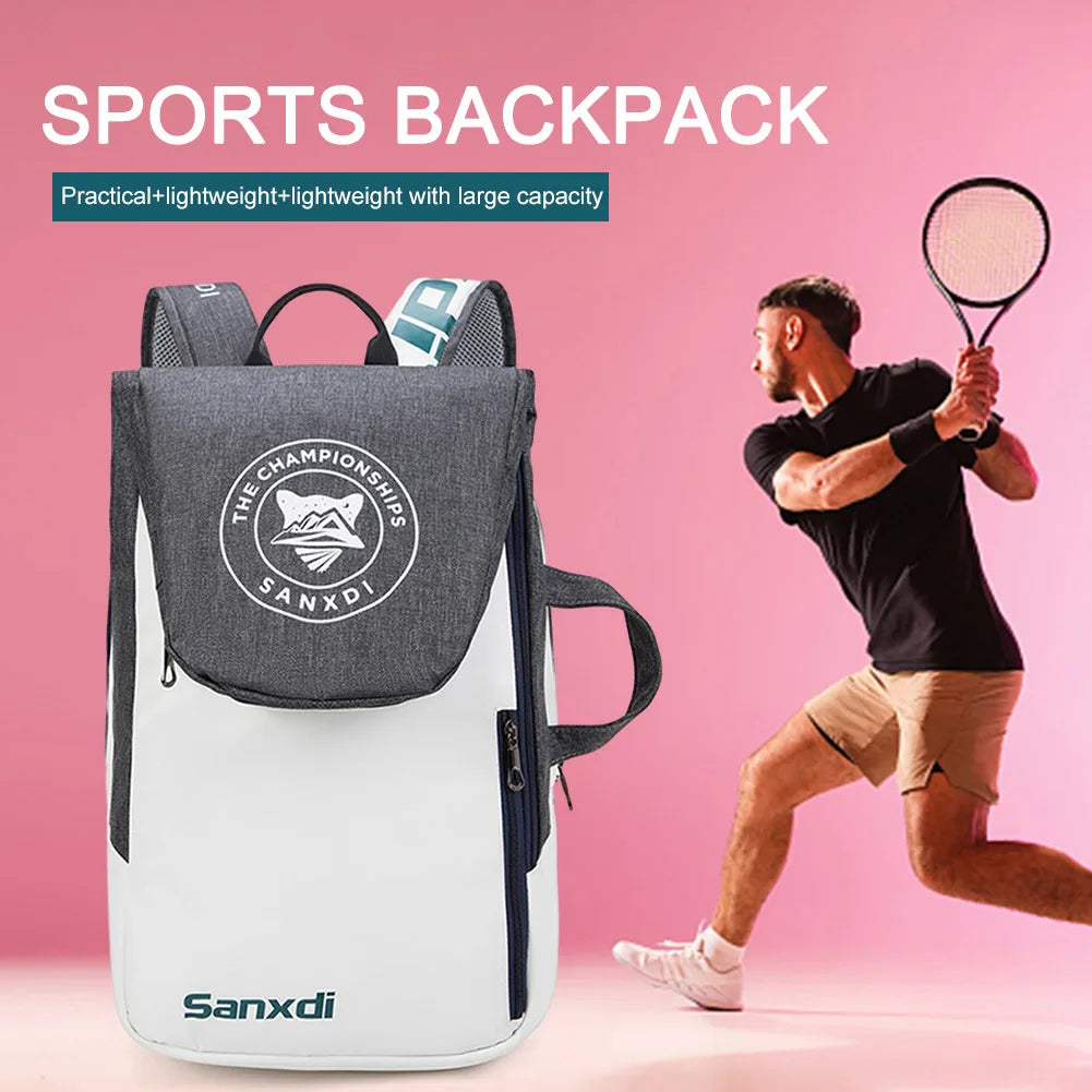 Holds 3 Rackets Professional Tennis Backpack Large Capacity Badminton Rackets Bag Badminton Bag for Tennis/Pickleball/Badminton/Squash Sports