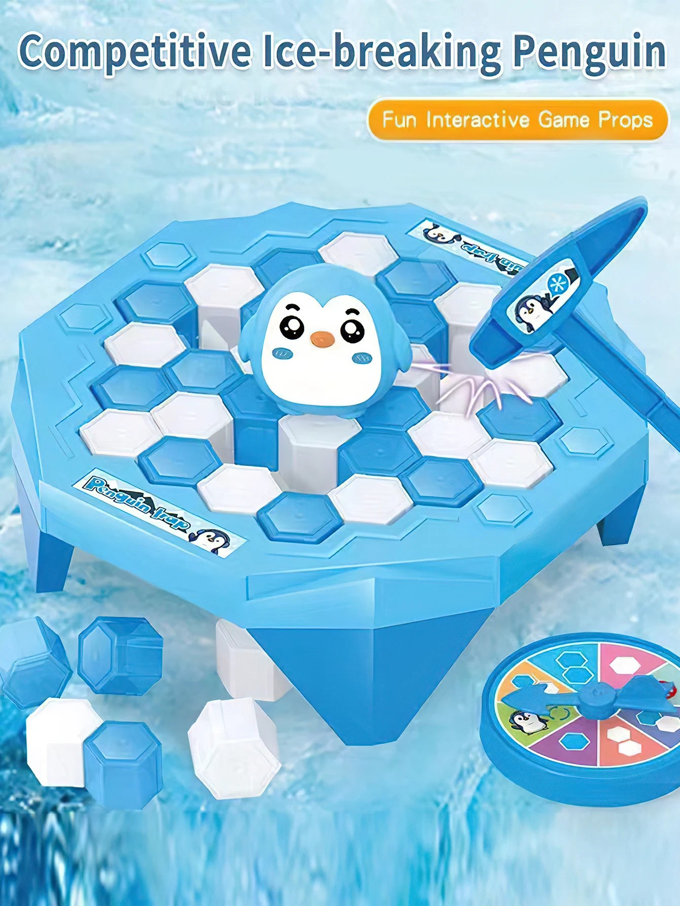 3-6Yrs Old Mini Ice Breaking Penguin Saves Little Penguin Ice Knocking Game Children's Desktop Interactive Competition Parent Child Toys
