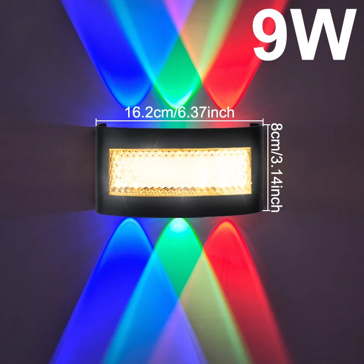 NEW Modern Home 85-265V Up and Down Lighting LED Wall Lamp for Indoor Living Room Dining Room Corridor and Hallway Outdoor RGB Wall Light Lamps Home Lighting Accessories