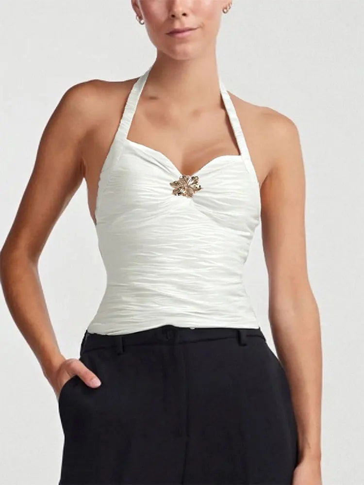 NEW Arrivals Women's Vest Top New Solid Sexy Summer Streetwear Fashion Halter Tank Casual Slim Elegant Female Versatile Knitted Tank Tops Clothing