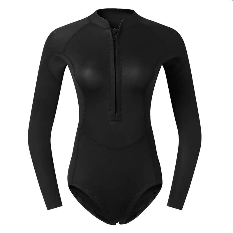 Woman Diver Diving Suit 2mm Neoprene Diving Equipment Pink Long Sleeve Bikini Swimsuit Women Korean Swimwear