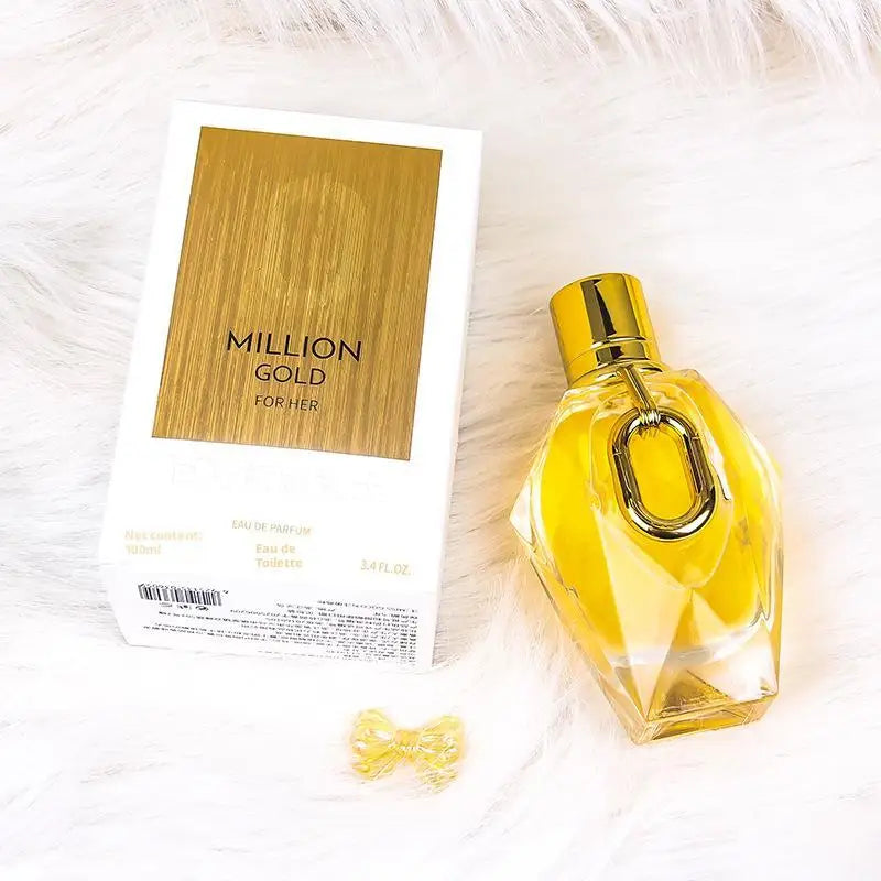 Original MILLION GOLD 100ml Fragrance For Women Perfume Woody Floral Scent Fresh Eau De Toilet Parfum Daily Date Charm Body Spray Lady Perfume