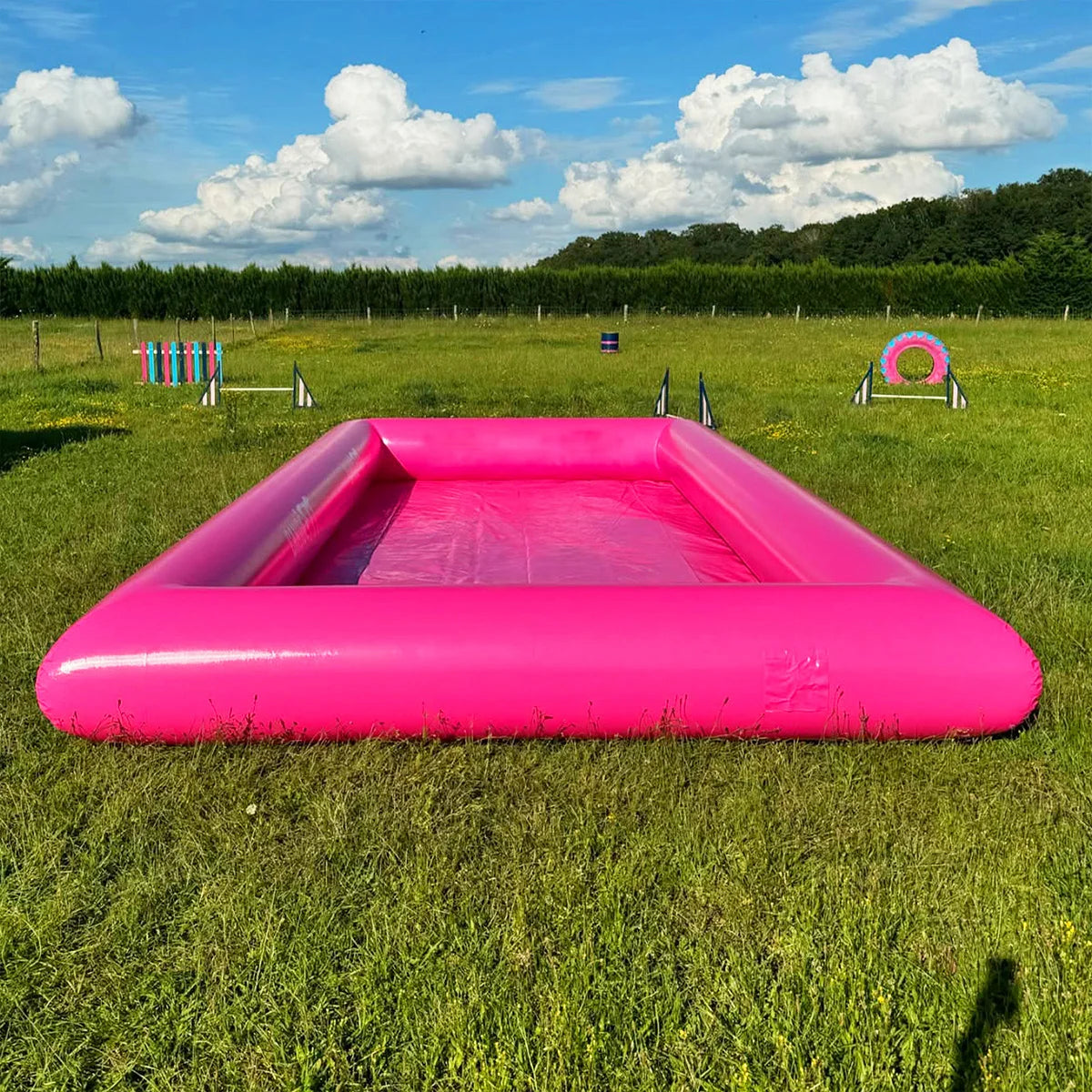 2x2/3x3/4x4M 4 Colors for Home Villa Large Pet Airtight Inflatable Swimming Pool, Outdoor Yard Dog Bathing Large Blow Up Tank Inflatable Bath Tub For Dogs with Air Pump Set Pets Summer Water Games