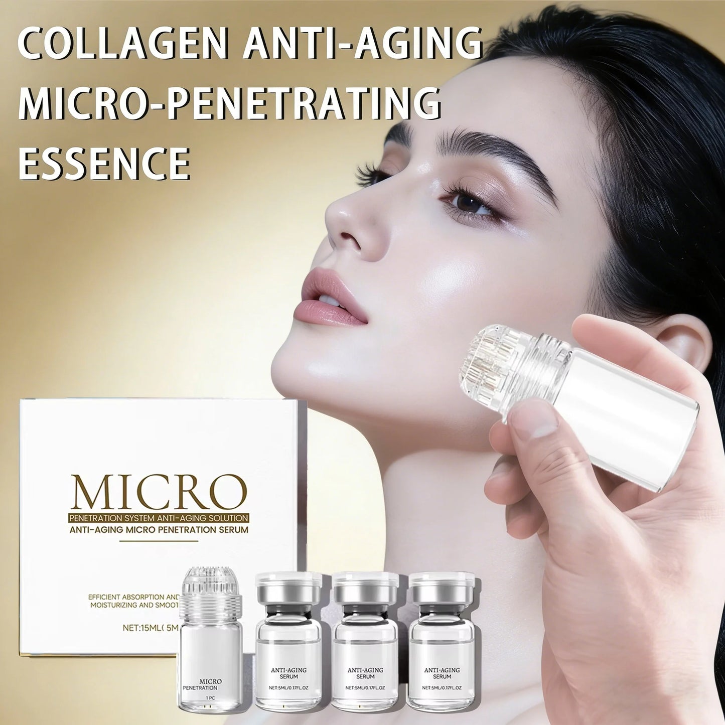 Buy 5 Get 5 Free Collagen Anti-Wrinkle Essence Hydrating Firming Pore-Cleaning Anti-Aging Essence Set Women Skin Care Sets Korean Beauty Products