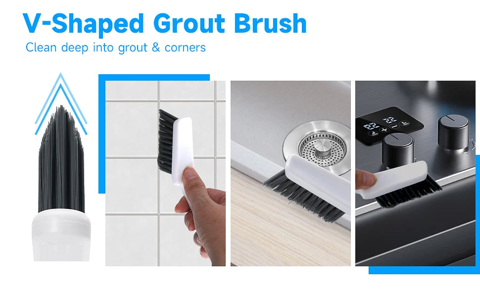 14 PCS Set Hard Bristle Crevice Cleaning Brush Set, For Deep Cleaning Gap, Cleaning Supplies for Household Use, Bathroom, Kitchen, Toilet, Window Grooves