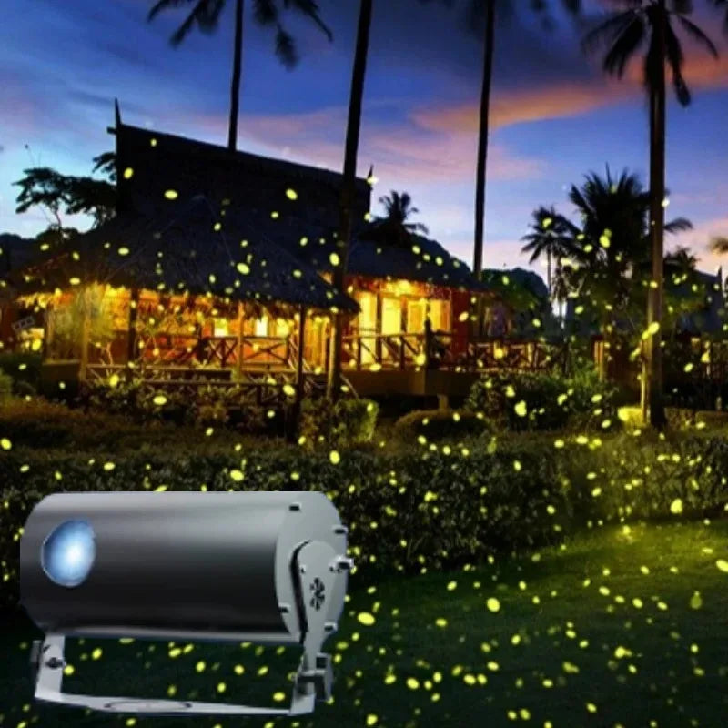 For Home Villa Dynamic Colorful Firefly Projection Lamp with Remote Control Light Adjustment Outdoor Waterproof Courtyard Lawn Garden Landscape Projector Lights System