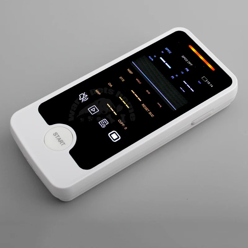 Just Landed Whole Set Dog Cat Vet Animals Monitor Heart Rate Sphygmomanometer Handheld NIBP SPO2 Function Patient Monitor Veterinary Equipment Machine Pets Health Care Supplies