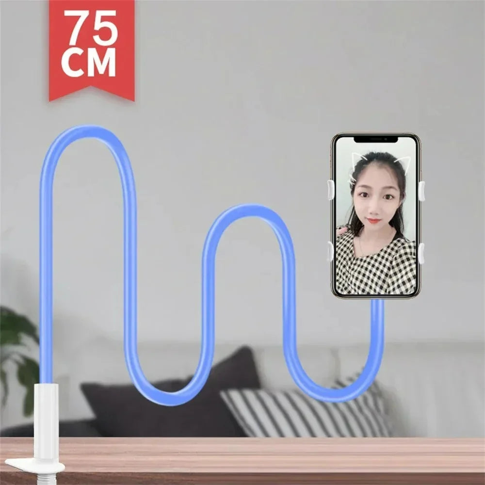 4 Colors Portable Flexible Clip on Phone Holder Stand Gooseneck Arm Lazy Desktop Bracket Mount Base for iPhone Samsung Xiaomi Smartphones