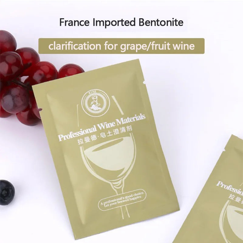 10 PCS Set For Home Barware Outdoor Travel Camping Picnic 15g Aluminum Bags For Wine Mead Yeast Packing Bentonite Wine Clarification Powder Storage Organizer Accessories Nutrition Bags
