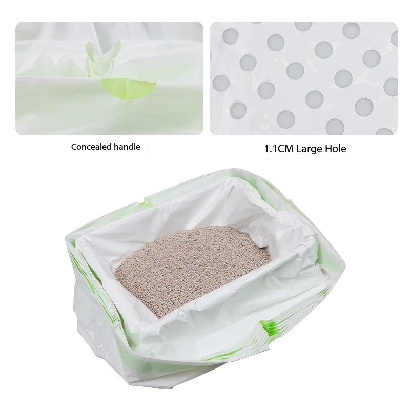 Large Cat Poop Bags for Sifting Cat Litter Bags with Drawstring Easy Cleaning Cat Liners Bag