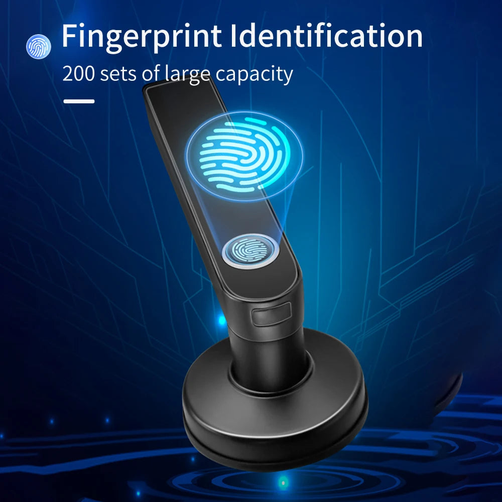 M-5 TUYA RFID APP Control BLE Fingerprint Identification Door Lock Smart Digital Electronic Lock with Password/Key/IC Card(Optional)/ Smart Life/ TUYA APP Unlock Home Office Security Supplies