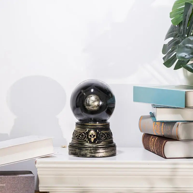 Halloween LED Light with Voice Crystal Ball Decoration Crystal Ball LED Gothic Decor Battery Operated Crystal Ball Home Decor