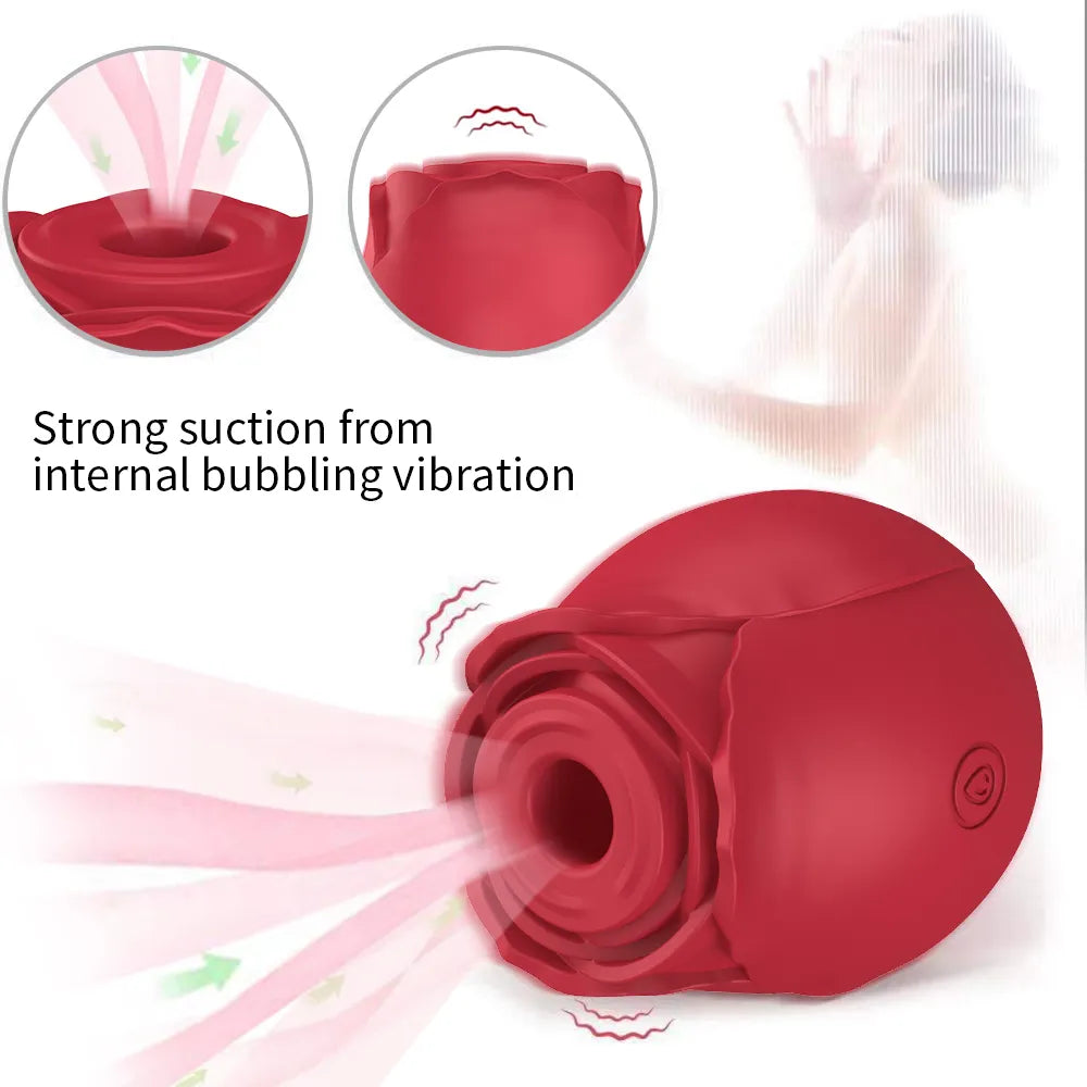 Clitoral Sucking Vibrator Rose Flower 7 Intense Suction Modes G-spot Stimulator Vaginal Pussy Massager Adults Sex Toy for Women