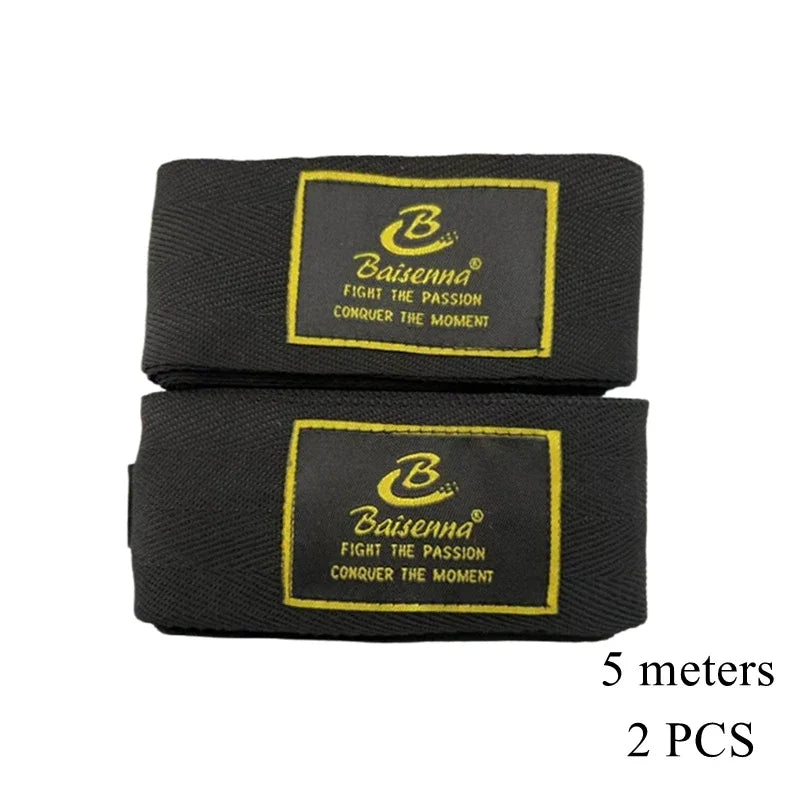 2 Rolls Set 1.5/2/3/5M Cotton Boxing Bandage for Women Men Kids Sports Strap Kick Boxing MMA Hand Gloves Wraps Belt Boxing Sports Wraps Bandage Sports Accessories