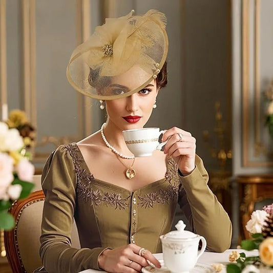 4 Colors Tea Party Fascinator Hat Fits All for Women Kentucky Headwear Derby Pillbox Church Hat for Cocktail Evening Bride Wedding Party Royal Ascot Horse Racing Luxury Hats Ladies Apparel Accessories