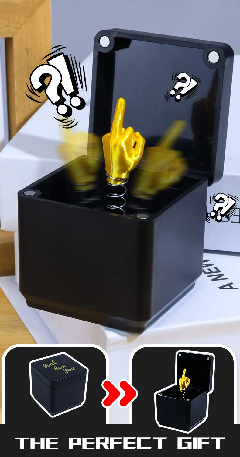 2-5 PCS Set Christmas Interesting Prank Gift Middle Finger in Box Christmas Box Funny Creative Gifts Office Desk Decoration Home Decoration