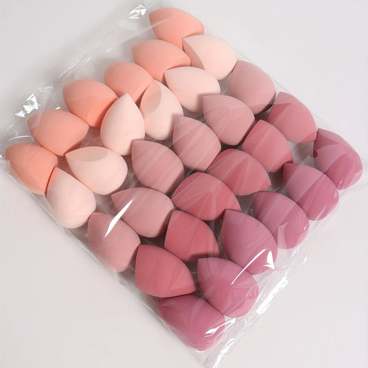 18 PCS Set Make-Up Sponge Set, Suitable for Liquid BB Cream Powder Application, Make-Up Egg Dry Wet Dual-Use Powder Puff Ladies Cosmetic Accessories