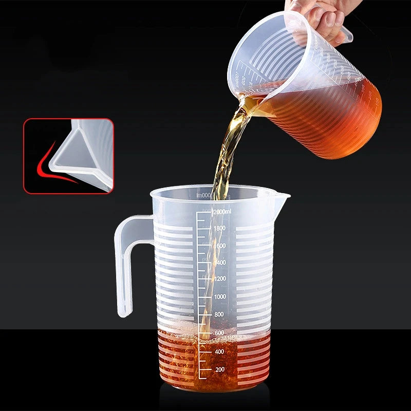 250/500/1000/2000ml Spout Kitchen Lab With Handle Measuring Cup Cooking Liquid Pitcher Jug Pour Durable Spout Kitchen Tools