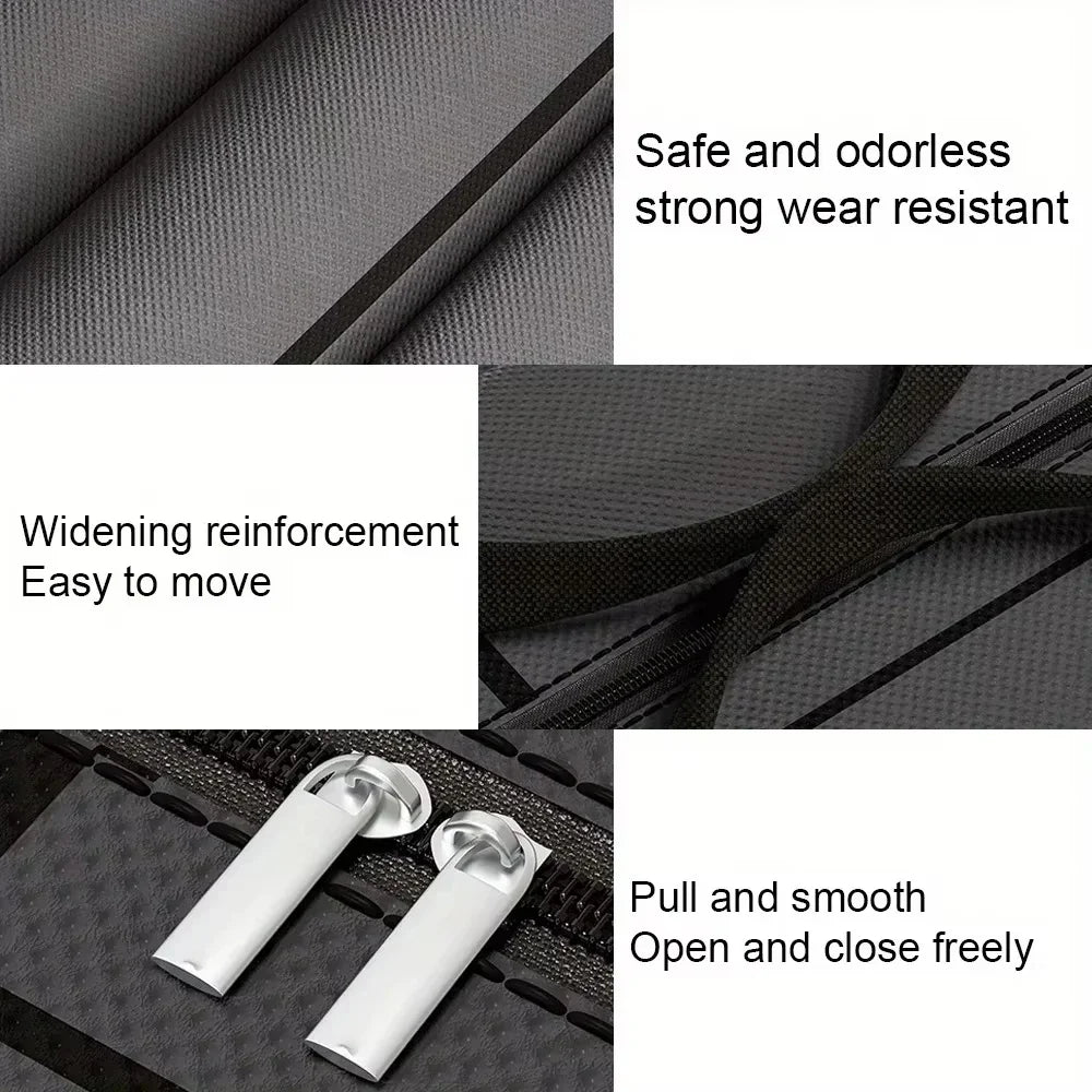 3 PCS Set Large Capacity Outdoor Moving Travel Packing Hand-Held Clothes Storage Organizer Bag Foldable Dust-Proof Non-Woven Fabric Packing Bags Bedroom Wardrobe Organizer Sets