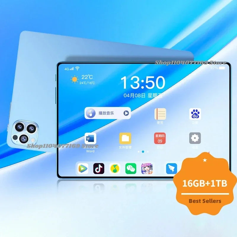 NEW Arrivals 2025 Tablet Android 14.0 Brand New 11.6 Inch 16GB RAM 1TB ROM Tablet 16MP 32MP 20000mAh 10Core WIFI Bluetooth Network Tablet PC Electronics Accessories Products