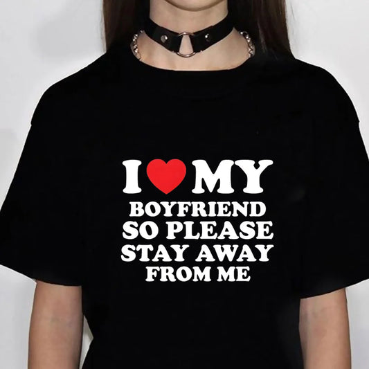 NEW Arrivals S-2XL UK Size 7 Patterns *I Love My Boyfriend I Love My Girlfriend* Girls Boys Outdoor Streetwear T-Shirts Summer Beach Casual Clothes