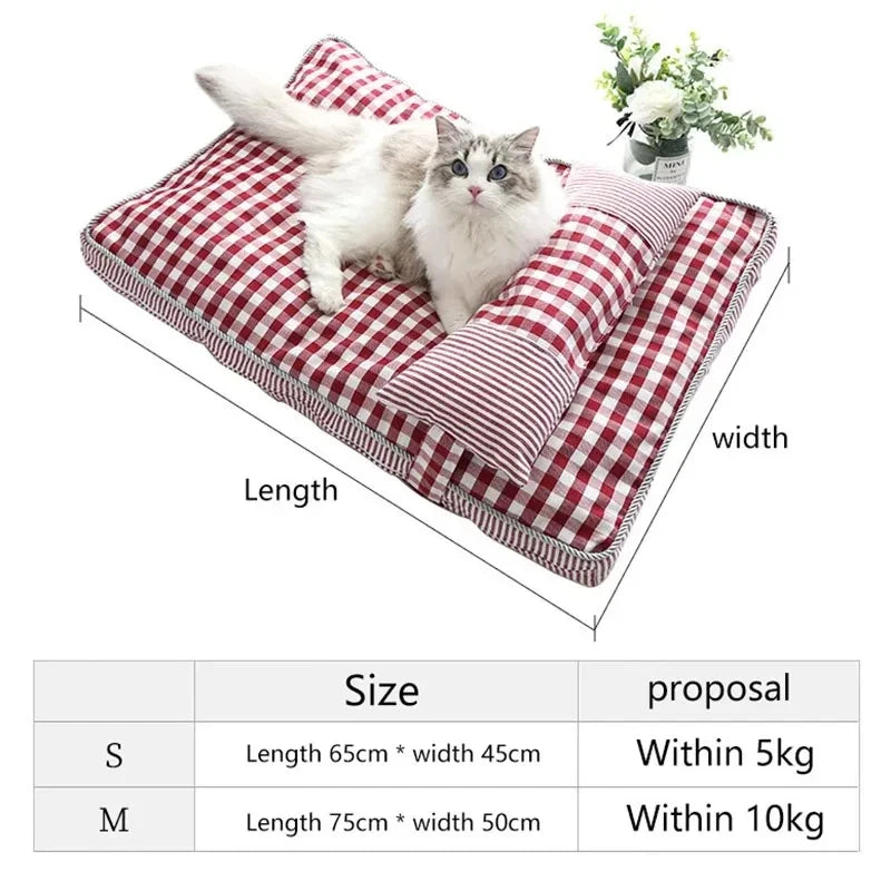 Pet Cat Bed Cushion Soft Lounger Pet Bed House for Dogs Cats Cozy Sleeping Sofa Warm Puppy Kennel Mat Dog Mattress Pet Supplies