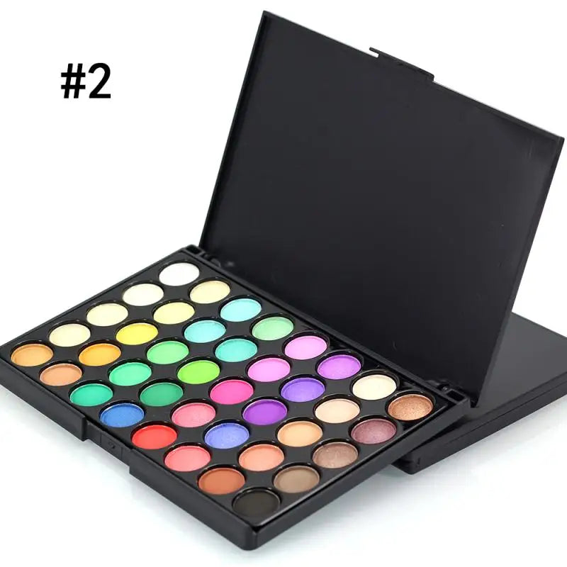 NEW Arrivals 40 Colors Set Glitter Eyeshadow Palette Matte Waterproof Long Lasting Pressed Powder Cosmetics Kit  Fashion Women Make-Up Tools Cosmetics Supplies