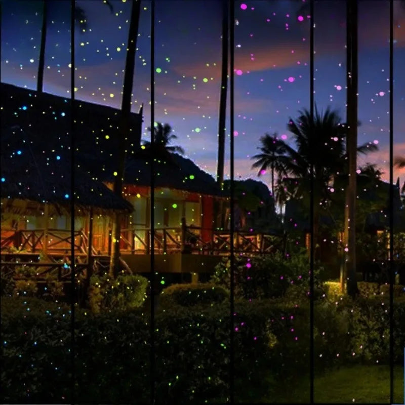 For Home Villa Dynamic Colorful Firefly Projection Lamp with Remote Control Light Adjustment Outdoor Waterproof Courtyard Lawn Garden Landscape Projector Lights System