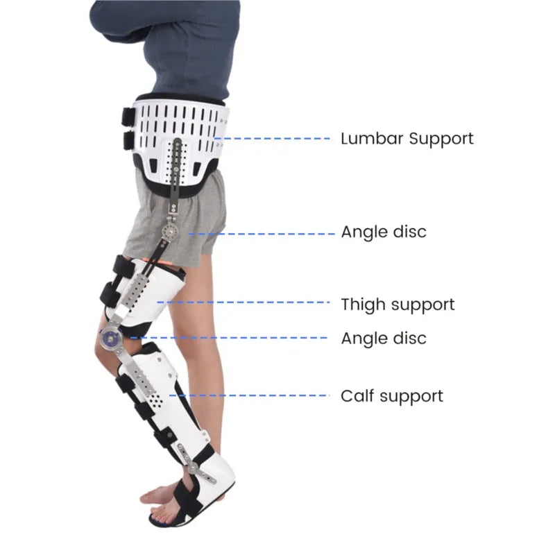 NEW BIG SAVE Korean Medical Instrument Set  Knee Orthosis Adjustable Hip Knee Ankle Foot Hip Crotch Waist Ankle Foot Joint Leg Fixed Support High Protector Rehabilitation Feet Care Devices Supplies Body Care Accessories Healt