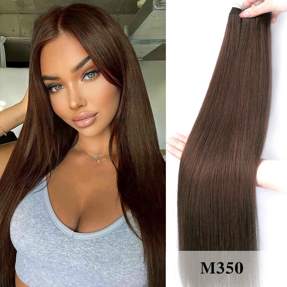 NEW Arrivals 12 Colors 150g Synthetic Hair Extensions Straight Hair Bundles Crochet Braids Hair 26Inch High Temperature Fiber Long Straight Hair Bundle Women Hair Care Accessories Cosmetic Supplies