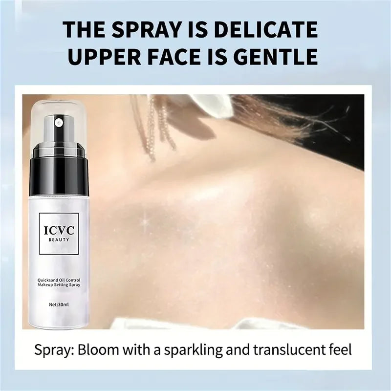 2PCS Set Professional Makeup Setting Spray, Oil-Control Fixation Spray Makeup, Long-Lasting, Natural Matte, Refreshing Cosmetics For Women