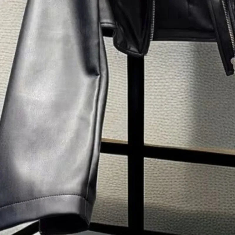 NEW Arrivals Y2K PU Leather Autumn Winter Jackets for Women Streetwear Solid Moto Bilker Style Chaquetas Ins Fashion Short Ropa De Mujer Girls Fashion Clothing Supplies