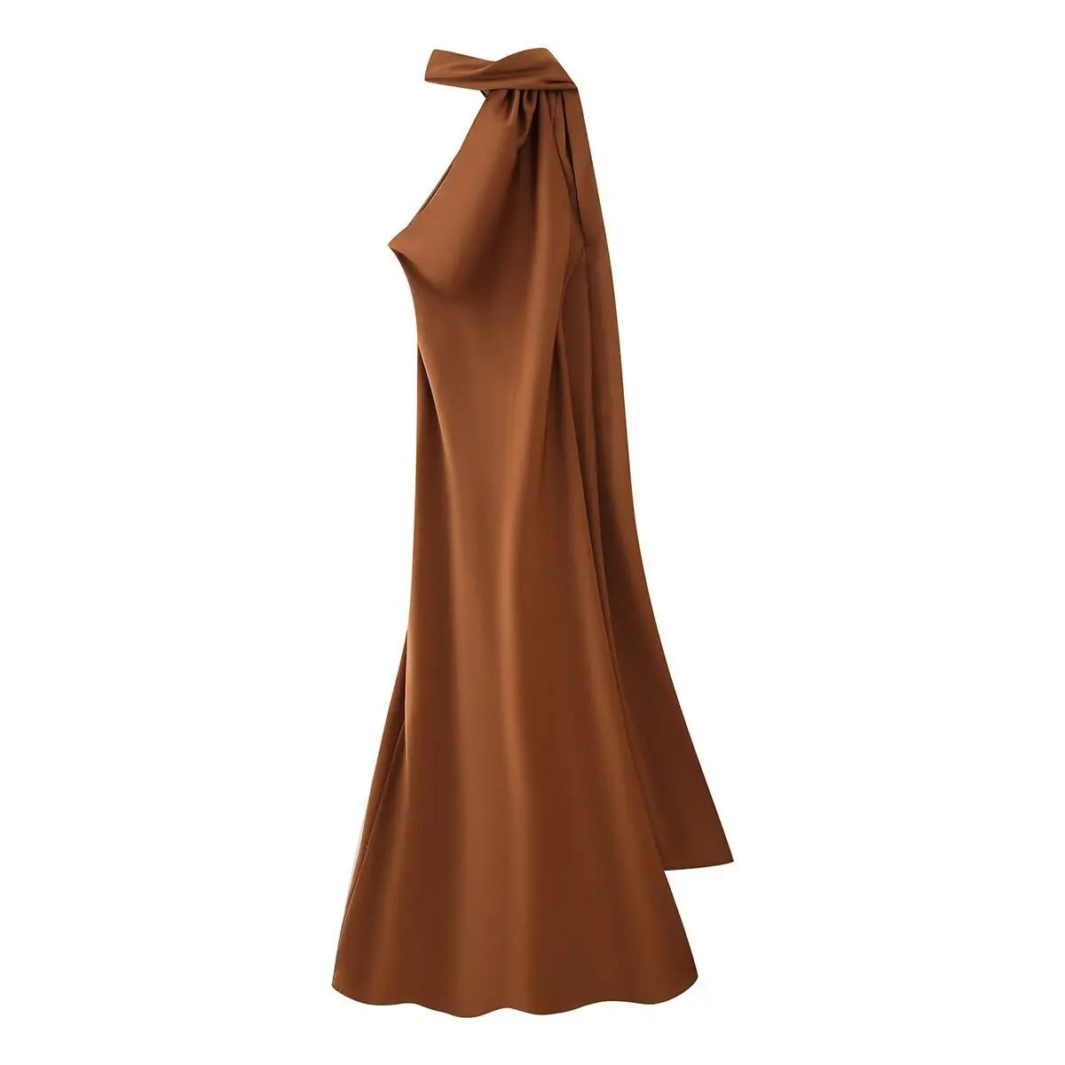 Luxury Satin Ribbon Halter Long Dresses 15 Colors S-XL UK Size Women's Backless Formal Maxi Dress Evening Wedding Guest Red Carpet Business Party Summer Graduation New Arrivals
