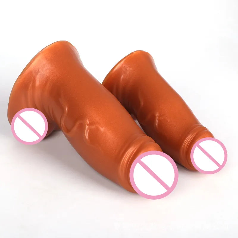 Soft Liquid Silicone Animal Phallus Shape Anal Plug Dildos Big Anal Dilator Butt Plug Stimulate Anus Sex Toys For Women And Men