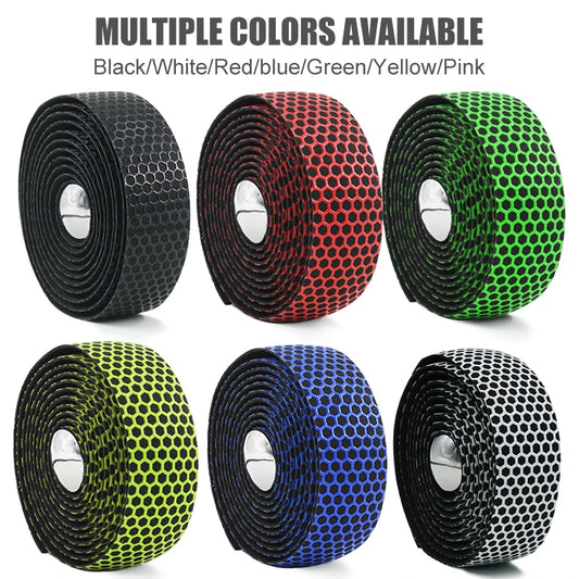 NEW Arrivals Road Cycling Handlebar Tape - Anti-Slip, Sweat-Absorbent, Honeycomb Patterned Cycling Essential Film Bicycle Parts Accessories Sports Supplies