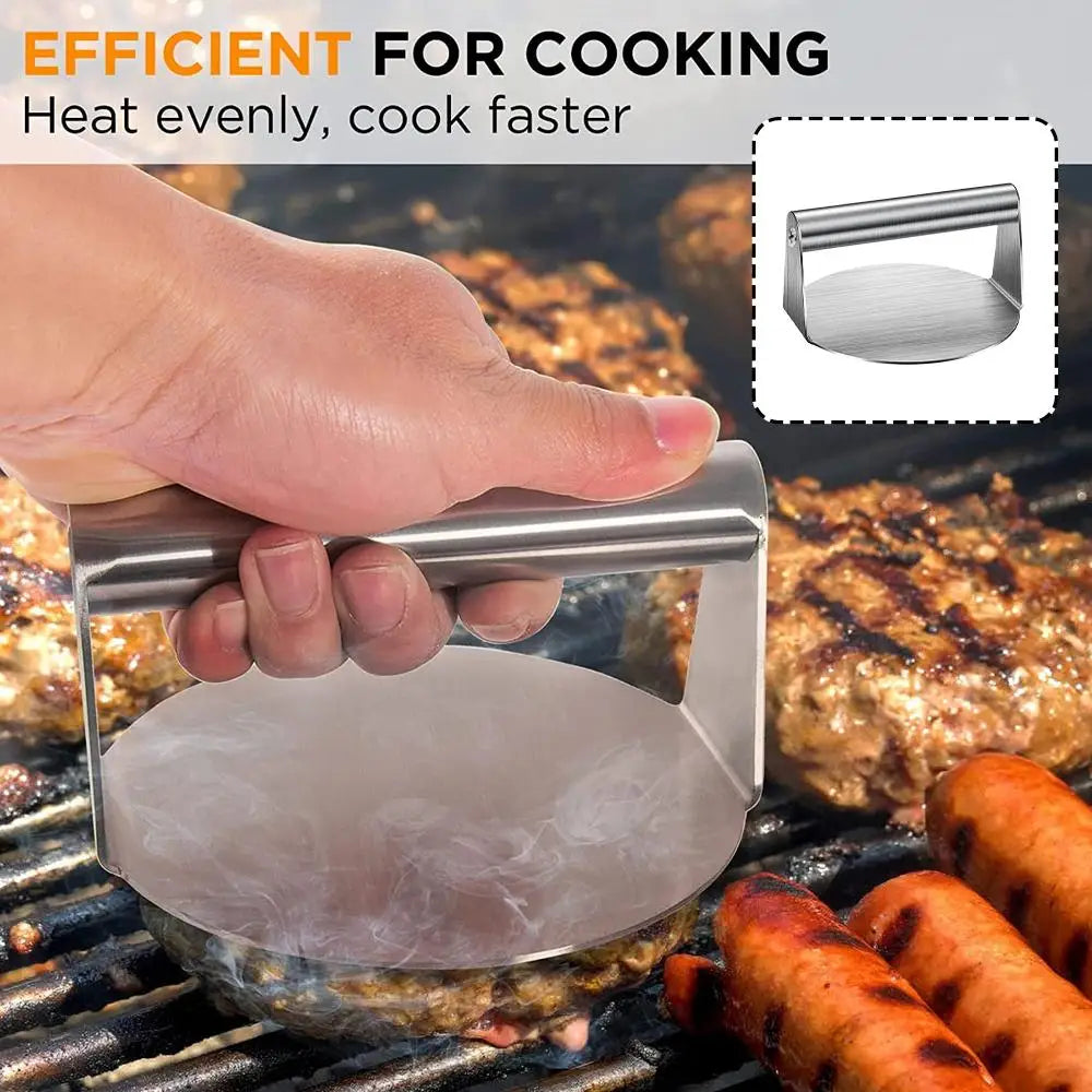 Stainless Steel Hamburger Patty Press Burger Press Meat Tenderizing Kitchen Gadget Meat Patty Maker Kitchenware Cooking Accessories