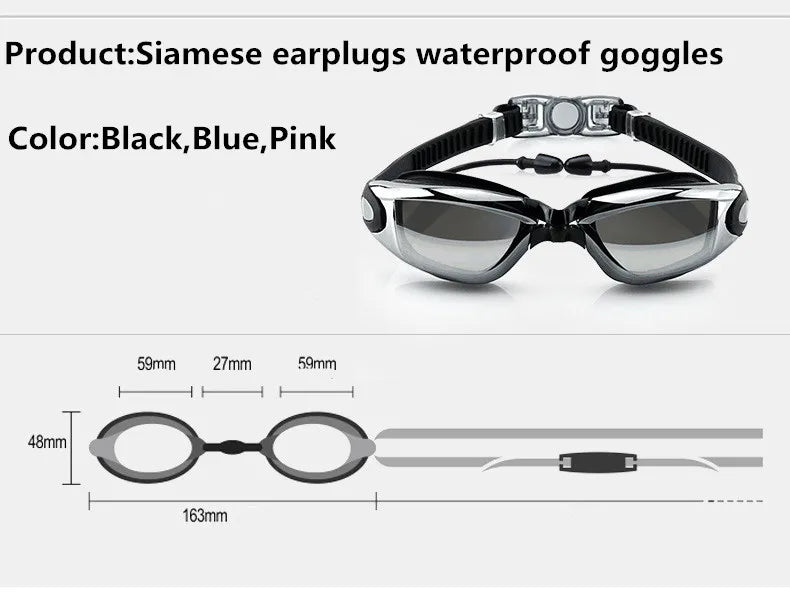 Professional Swimming Goggles Swim Glasses  Electroplate Waterproof Silicone очки для плавания Adluts