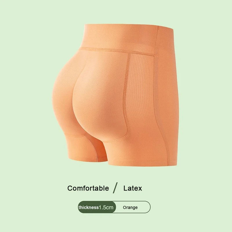 S-2XL Size 4 Colors Peach Butt Natural Latex Hip Lifting Pants, Fake Butt Underwear, Natural Soft Beautiful Hip Cushion, Rich Buttocks
