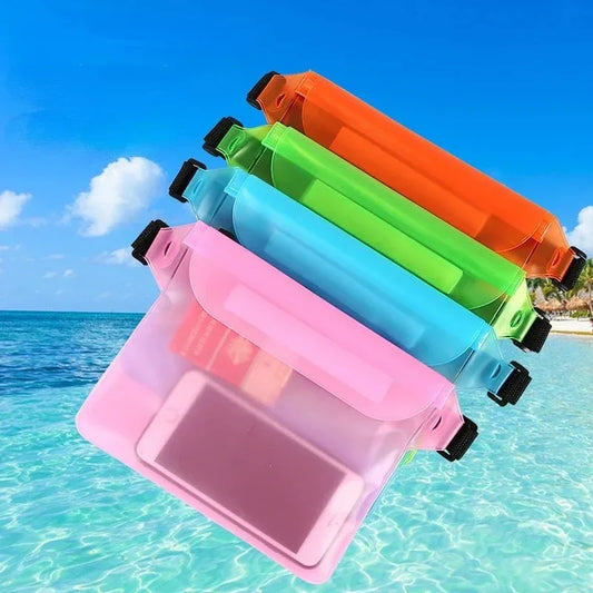 NEW 3 Layers Yellow Color High Waterproof Sealing Swimming Bag Large Size Transparent Underwater Dry Protection Bag for iPhone Mobile Phone Pouch