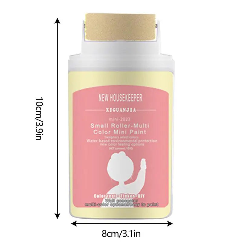 NEW Arrivals Korean Portable Wall Patching Brush with 100g White Latex Paint Quick Dry 3 Hours Wall Repair Paste Roller Handheld Wall Graffiti Repair Tool Home Supplies