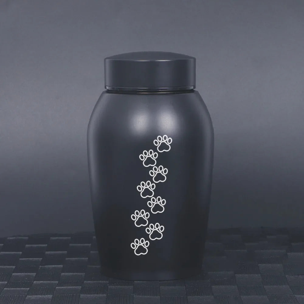 20 Styles Pets Last Farewell Columbarium Stainless Steel Pet Ashes Urn Black Moisture-Proof Memorial Pet Urn Portable Pet Cremation Urn For Small Animals