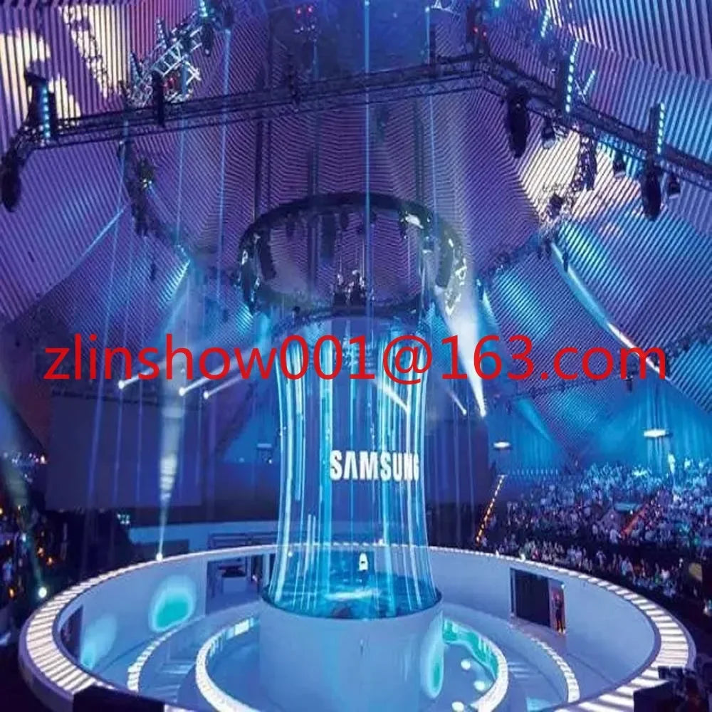 NEW Large Stage 3x5 Meter Holographic Mesh Screen Film Projection 3D Hologram Projector System Front and Rear Projection Outdoor Mesh Advertising Festival Restaurants Hotel Screen Electronic Products