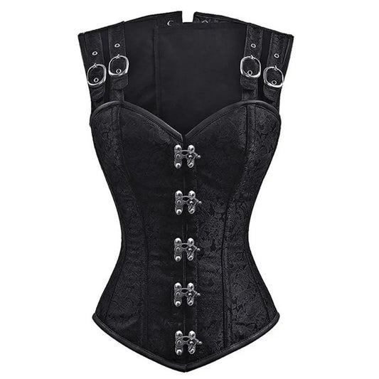 NEW Arrivals S-2XL High Quality Women Female Steampunk Corset Spiral Steel Bone Under Bust Bustier Plus Size Corset Shaper Top Vintage Gothic Punk Style Girls Ladies Luxury Underwear Supplies Fashion Apparel Accessories Produ