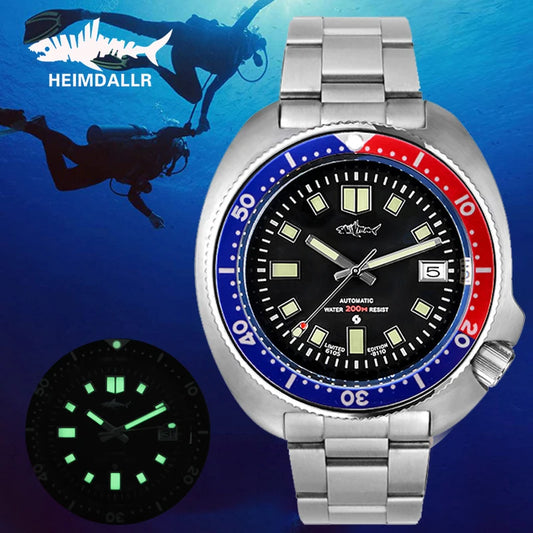 NEW Arrivals 4 Colors Diver Watch Abalone Women Men Dive Watch 20ATM Water Resistant C3 Luminous Sapphire Crystal NH35 Automatic Movement Machinery Wristwatch Sports Accessories