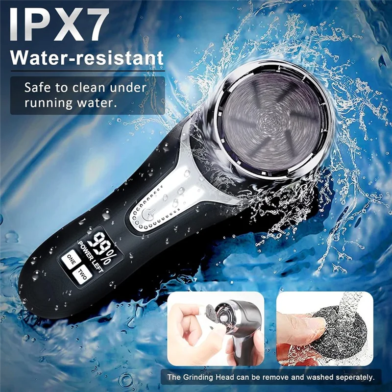 NEW A23F Full Set-Electric Foot Grinder Rechargeable Electric Foot File Pedicure Tool Foot Grinding Stone Callus Remover Pain Relief Pedicure Accessories