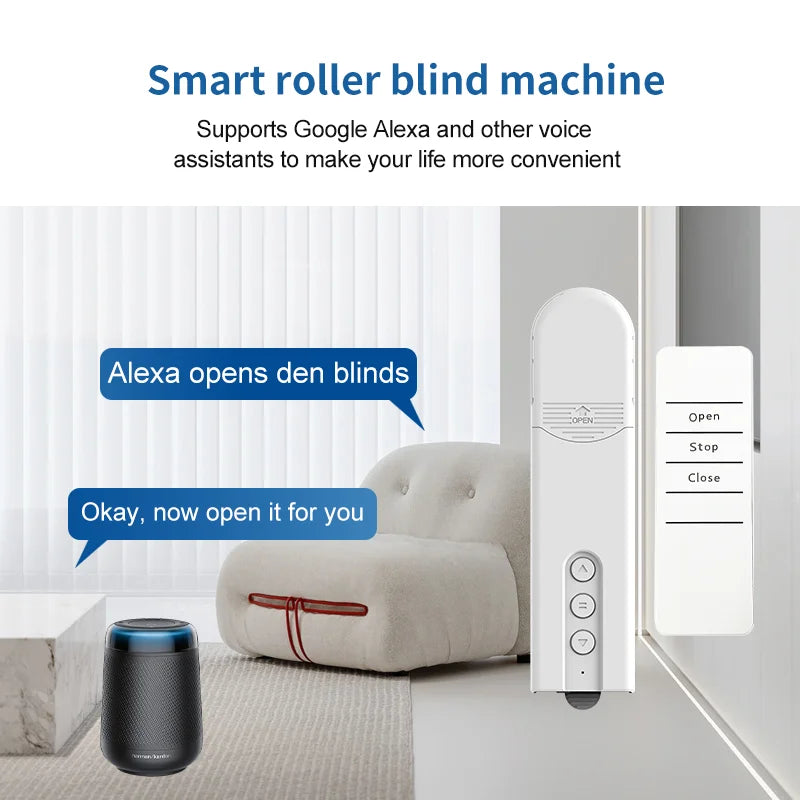 NEW Arrivals Wi-Fi/Zigbee/Bluetooth Smart Robot Curtains Roller Open/Close Pusher Shade Driver ,Solar Panel ,Blinds Motor Power By Battery ,For Alexa Google Home, Easy Install Curtains Drapes Robot Motor.