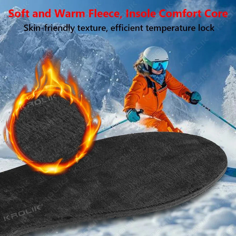NEW Arrivals 1/2 Pair 35-46 EU Size Women Men Children Electrically Heated Insoles Foot Warming Warmer Pad Mat Winter Outdoor Ski Walking Heating Insole Winter Warm Unisex Footwear Accessories Sports Supplies
