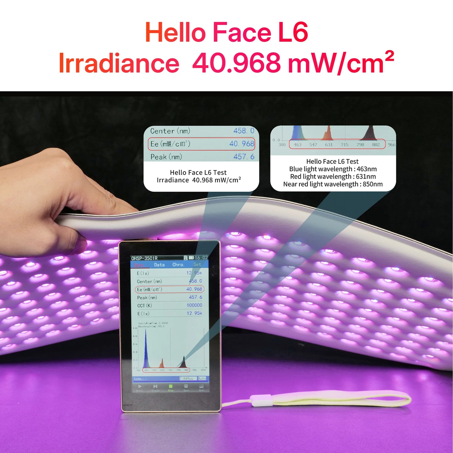 720 PCS Set Led Lights Therapy Hello Face L6 510K PDT LED Light Therapy Device 4 Color Infrared Red Light LED Face Lamp Full-body Cosmetologist Phototherapy Women Beauty Salon Supplies