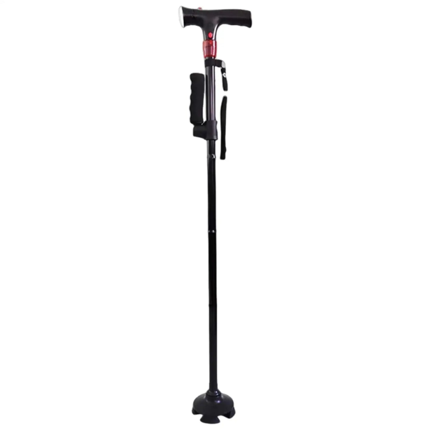 Collapsible Telescopic Anti Slip Smart Cane Elder Cane LED Lights With Emergency SOS Alarm Walking Trusty Sticks Elder Crutches For Mothers The Elder Outdoor Night Hiking Travel Hospital