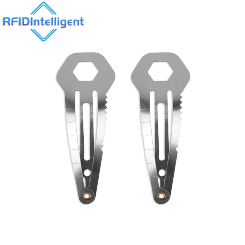 5PCS Outdoor Women's EDC Self Defence Weapons Multifunctional Stainless Steel Hair Clip Hairpin Personal Defense Keychain Tool